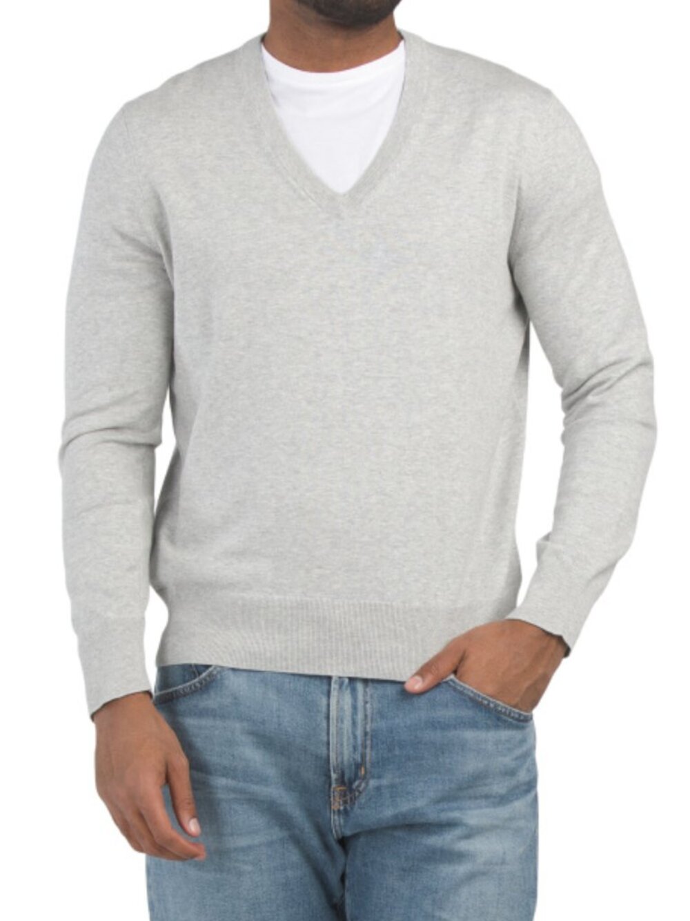 BROOKS BROTHERS Jersey V-neck Sweater